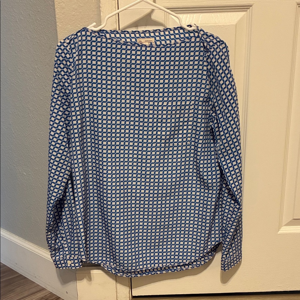 GAP Blue Geometric Women's Blouse